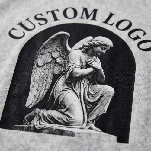 Custom Men's Oversized Boxy 95/5 Cotton-Spandex DTG Wash Rivet T-Shirt