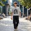 Custom Men's Oversized Boxy 95/5 Cotton-Spandex DTG Wash Rivet T-Shirt