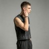 Washed DTG Print Rivet Patch Cropped Sleeveless Tank Top | Raw Frayed Hem | Streetwear Manufacturer