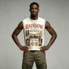Vintage Washed DTG Print Rivet Stud Sleeveless Cropped Tank Top | Distressed Frayed Edge | OEM Streetwear