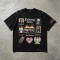 Washed DTG Patch Embroidery Rivet Oversized Distressed Tee | Frayed Raw Cuff Hem | OEM Streetwear