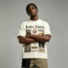 Distressed Appliqué Patchwork Printed Washed T-shirt | 100% Cotton Oversized Fit | Custom Streetwear