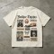 Distressed Appliqué Patchwork Printed Washed T-shirt | 100% Cotton Oversized Fit | Custom Streetwear