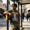 Rhinestone Skull Distressed Raw Edge Washed T-shirt | 100% Cotton | Custom Streetwear Manufacturer