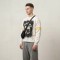 Washed DTG Fist Graphic Print Double Stripe Crew t-shirt | French Terry Oversized Crew Neck | Clothing Manufacturer