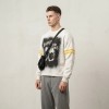 Washed DTG Fist Graphic Print Double Stripe Crew t-shirt | French Terry Oversized Crew Neck | Clothing Manufacturer