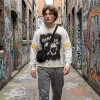 Washed DTG Fist Graphic Print Double Stripe Crew t-shirt | French Terry Oversized Crew Neck | Clothing Manufacturer