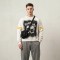 Washed DTG Fist Graphic Print Double Stripe Crew t-shirt | French Terry Oversized Crew Neck | Clothing Manufacturer