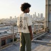 Washed Spray Dye DTG Print Crop T-shirt | Vintage Distressed Frayed Hem | 100% Cotton Oversized Fit | Custom Streetwear