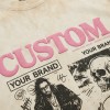 Spray Dye Puff DTG Print Vintage T-shirt | Acid Wash Distressed | Oversized Fit | Streetwear Manufacturer