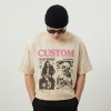 Spray Dye Puff DTG Print Vintage T-shirt | Acid Wash Distressed | Oversized Fit | Streetwear Manufacturer