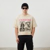 Spray Dye Puff DTG Print Vintage T-shirt | Acid Wash Distressed | Oversized Fit | Streetwear Manufacturer
