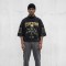 Washed DTG Soldier Skull Mock Neck Cropped Oversize Tee | Boxy Fit | Military Punk Streetwear | OEM Streetwear