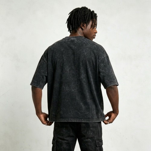 Washed DTG Print Oversize T Shirt | Vintage Acid Washed | Boxy Fit | Daily Street Hip Hop Wear | Custom Streetwear