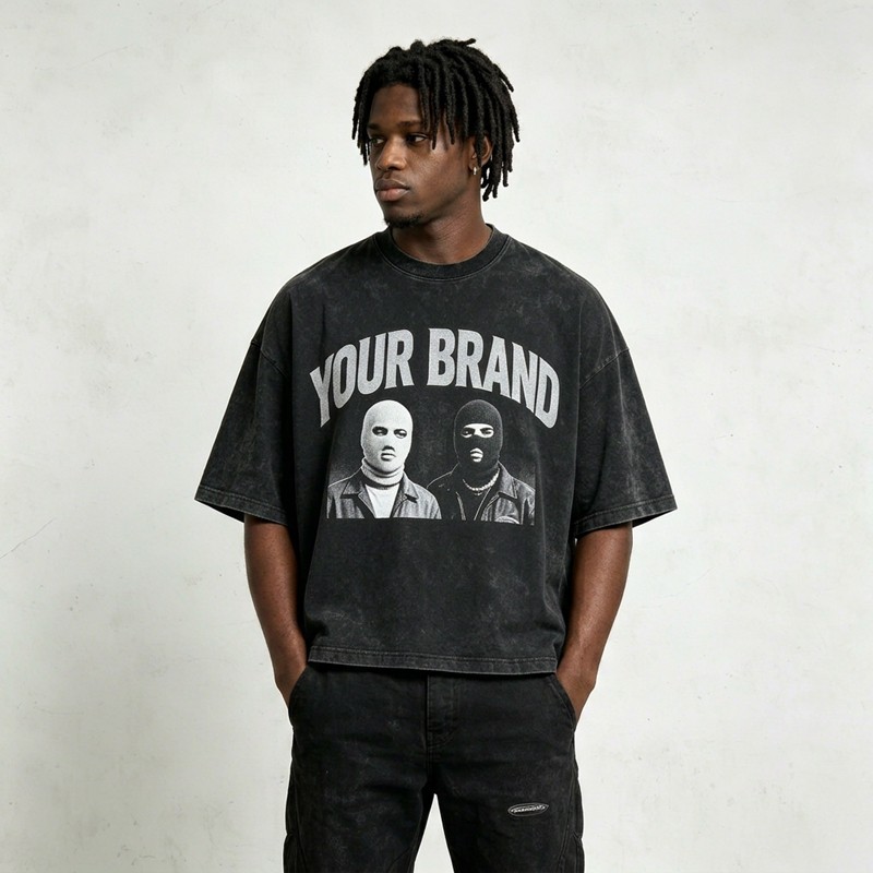 Washed DTG Print Oversize T Shirt
