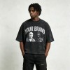 Washed DTG Print Oversize T Shirt | Vintage Acid Washed | Boxy Fit | Daily Street Hip Hop Wear | Custom Streetwear