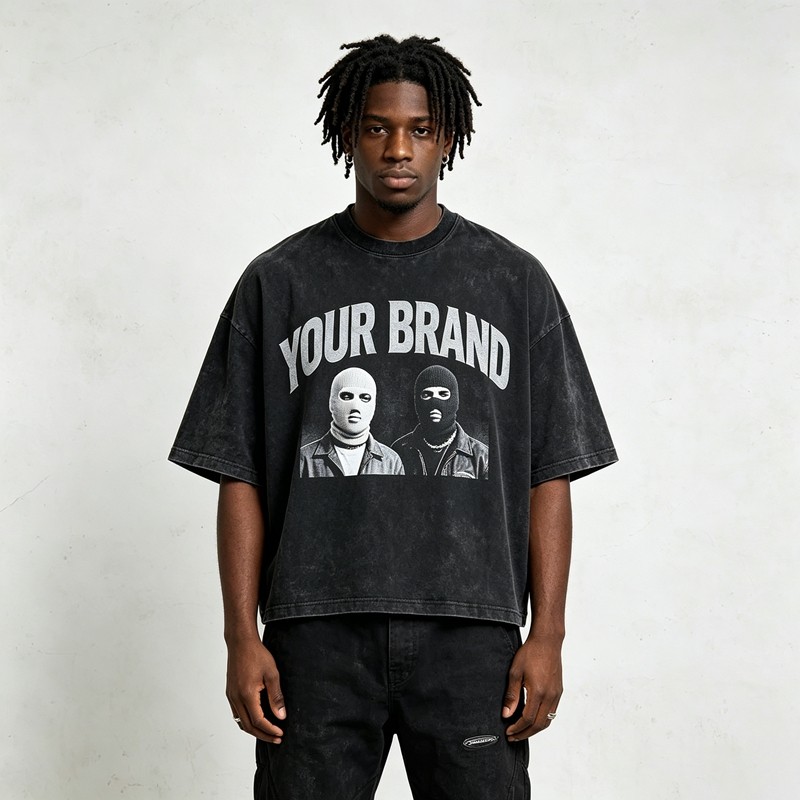 Washed DTG Print Oversize T Shirt