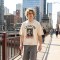 Spray Dye Washed DTG Portrait Letter Oversized Tee | Crew Neck Top | Retro Casual Streetwear | Clothing Manufacturer