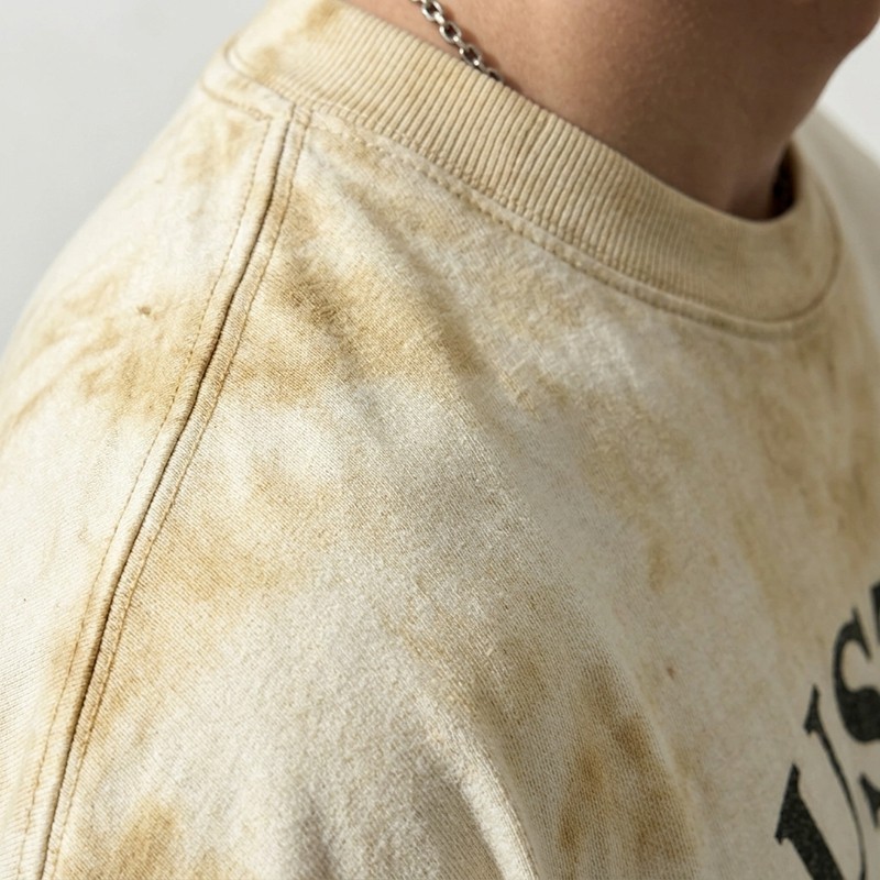 Spray Dye Washed DTG Portrait Letter Oversized Tee
