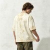 Spray Dye Washed DTG Portrait Letter Oversized Tee | Crew Neck Top | Retro Casual Streetwear | Clothing Manufacturer
