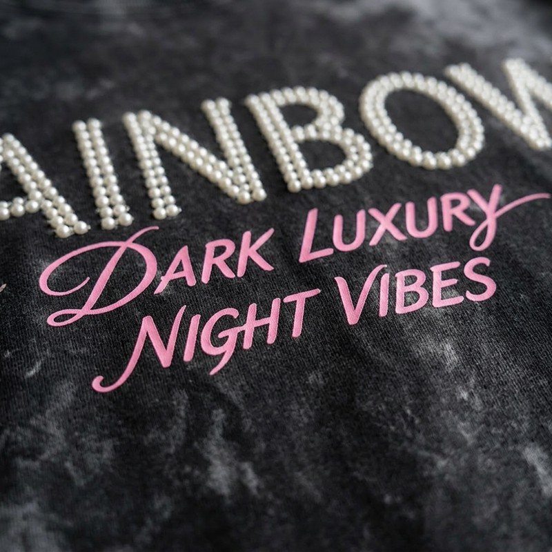 Wash Beaded Screen Print T-shirt