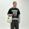 Washed Cracked Screen Print Fake Two Piece Cropped T-shirt | Frayed Raw Hem | Vintage Retro Streetwear | OEM Streetwear
