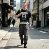 Washed Cracked Screen Print Fake Two Piece Cropped T-shirt | Frayed Raw Hem | Vintage Retro Streetwear | OEM Streetwear