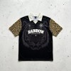 DTG Tiger Print and Screen Print Logo Applique T-shirt | Vintage Leopard Polo Jersey | OEM Streetwear