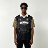 DTG Tiger Print and Screen Print Logo Applique T-shirt | Vintage Leopard Polo Jersey | OEM Streetwear