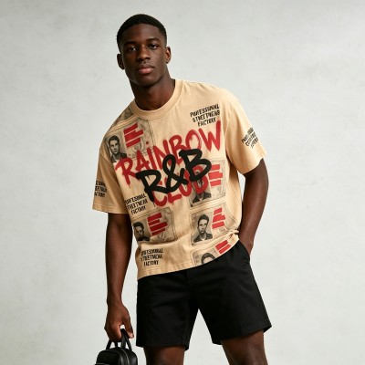 Vintage Washed DTG Print Crop T-shirt | Distressed Graffiti Print | 100% Cotton Oversize Fit | Streetwear Manufacturer