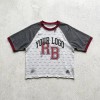 DTG Print Washed Vintage Raglan Cropped T-shirt | Distressed Spray Dye | 100% Cotton Oversized Fit | Streetwear Manufacturer