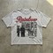 Vintage Distressed Washed Rivet DTG Print T-shirt | Eyelet Rivet Neckline | 100% Cotton Oversized Fit | Streetwear Manufacturer