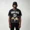 Rhinestone Stud Rivet DTG Print Screen Print Tee | Vintage Washed Boxing Print T-shirt | 100% Cotton | OEM Streetwear