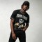 Rhinestone Stud Rivet DTG Print Screen Print Tee | Vintage Washed Boxing Print T-shirt | 100% Cotton | OEM Streetwear