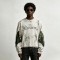 Washed Hand Paint Applique DTG Print Waffle Knit Crop t-shirt | Religious Retro Street Top | Custom Streetwear
