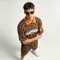 Vintage Embroidered Applique Leopard Polo T-shirt | Mesh Knit Fabric Oversize Fit | Streetwear Manufacturer