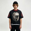 Vintage Washed DTG Print Boxing Graphic T-shirt | Acid Washed Crack Print | 100% Cotton Oversized Fit |Custom Streetwear