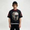 Vintage Washed DTG Print Boxing Graphic T-shirt | Acid Washed Crack Print | 100% Cotton Oversized Fit |Custom Streetwear