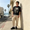Vintage Washed DTG Print Boxing Graphic T-shirt | Acid Washed Crack Print | 100% Cotton Oversized Fit |Custom Streetwear