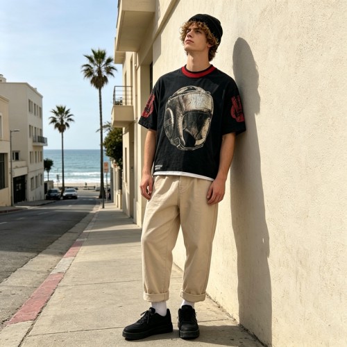 Vintage Washed DTG Print Boxing Graphic T-shirt | Acid Washed Crack Print | 100% Cotton Oversized Fit |Custom Streetwear