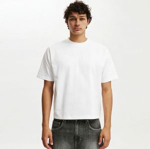 Custom Men's Oversized Boxy Blank 100% Cotton Heavyweight T-Shirt