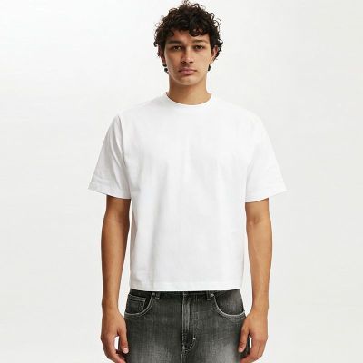 Custom Men's Oversized Boxy Blank 100% Cotton Heavyweight T-Shirt