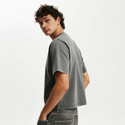 Custom Men's Oversized Boxy Blank 100% Cotton Heavyweight T-Shirt