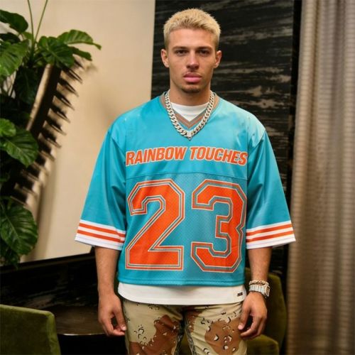 Custom Men's Sublimation Mesh Team Jersey with Twill Numbers