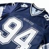 Custom Men's Navy Sublimation Mesh Team Jersey V-Neck