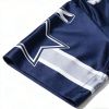 Custom Men's Navy Sublimation Mesh Team Jersey V-Neck