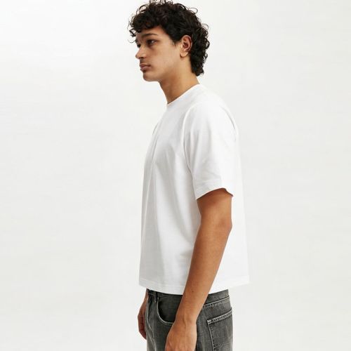 Custom Men's Oversized Boxy Blank 100% Cotton Heavyweight T-Shirt