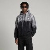 Sun Faded Spray Drip Print Heart Embroidery Hoodie | French Terry Kangaroo Pocket Hoodie |Custom Streetwear