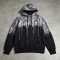 Sun Faded Spray Drip Print Heart Embroidery Hoodie | French Terry Kangaroo Pocket Hoodie |Custom Streetwear