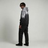 Sun Faded Spray Drip Print Heart Embroidery Hoodie | French Terry Kangaroo Pocket Hoodie |Custom Streetwear